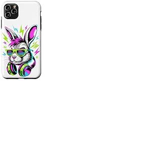 Style Époque Punk Lapin Lunettes de Soleil Lapins Coque pour iPhone 11 Pro Max