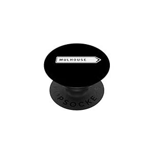 Plaque de Rue Mulhouse fran&ccedil;aise PopSockets PopGrip Adh&eacute;sif