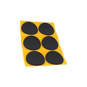 Adsamm® / 6 x Patins antidérapants Autocollants en Caoutchouc cellulaire EPDM/ø 70 mm/Noir/Rond/Patins antidérapants de 2,5 mm d'épaisseur