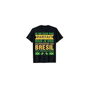 Homme Je Suis Supporter Du Br&eacute;sil Cadeau Pour Supporter Br&eacute;silien T-Shirt