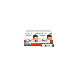 Kinder Petites barres de chocolat, boîte-cadeau de chocolat en vrac, tablette de chocolat au lait fine fourrée au lait, paquet de 20 x 50 g