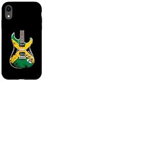 Drapeau Jamaïque Guitare Electrique Rétro Drapeau Jamaïque Coque pour iPhone XR