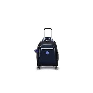 Kipling New ZEA Grand Sac à Dos à roulettes, True Block (Bleu)