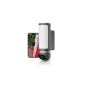 Bosch Smart Home - Caméra extérieure II, caméra de Surveillance extérieur, résolution 1080p Full HD avec sirène d’Alarme intégrée et Lampe Design, Compatible avec Amazon Alexa, Gris Anthracite