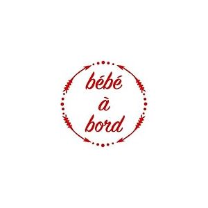 Ambiance Sticker Autocollant de Voiture B&eacute;b&eacute; &agrave; Bord Rouge Tomate - H15 x L15 cm