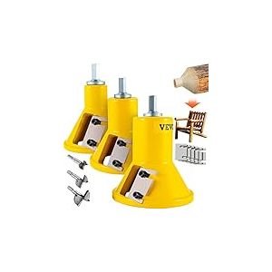 VEVOR Embouts &agrave; Tenonner 25,4 mm 38 mm et 50,8 mm Tenons &agrave; &Eacute;paules Coniques en Aluminium et Acier Solide Lames Droites Kit de D&eacute;marrage pour Construction des Meubles en Bois Bricolage &agrave; la Maison