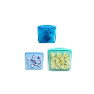 Stasher Sacs en silicone pour nourriture | 3x Sandwich Bag | Sacs de Cong&eacute;lation R&eacute;utilisables | Sacs Zip Lavables | 3x 440 ml