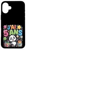 Enfant Panda Enfant 5 ans Anniversaire Garçon Fille Panda Coque pour iPhone 16 Plus