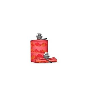 HydraPak Mountain Stow (500ml, 17oz) - Collapsible Water Bottle - Ultralight & Packable Travel Bottle, Flexible Ski, Hike, Bike or Climb Squeeze Flask - Redwood Red