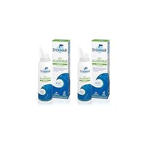STÉRIMAR Nez Allergique - Spray Nasal pour Allergies, Prévention contre les Allergies, à l'Eau de Mer 100% Naturelle & Manganèse, Formule Physiologique, 100 ml (Lot de 2)