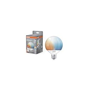 Osram Lampe LED SMART+ Globe 95 E27 Tunable White, dimmable, compatible Matter, WiFi, contrôlable via application et voix, 14 W, 2 700-6 500 K