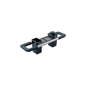 BLANCO Organiseur de bureau - Rail extensible de 396 à 440 mm pour évier - Ustensiles de cuisine parfaitement organisés - Distributeur de savon pour liquide vaisselle, récipient de nettoyage et bac