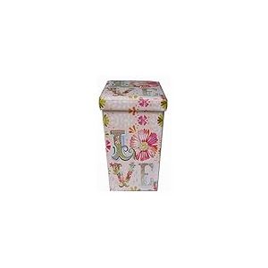 Biscottini Pouf de rangement pour enfants et adultes 33 x 60 x 33 cm | Bo&icirc;tes de rangement refermables avec couvercle | Pouf de rangement carr&eacute; avec d&eacute;corations