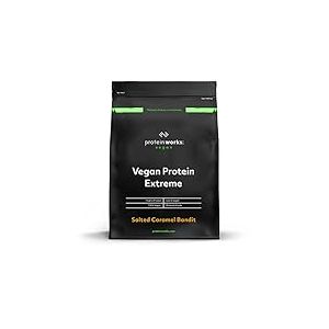 Protein Works - Protéine Végane Extrême | Mélange de vitamines ajouté | Qualité première | Shake de protéines végétales | 57 Servings | Caramel Salé | 2kg