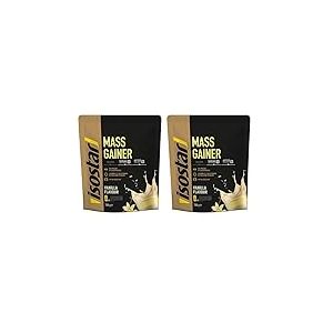Isostar Mass Gainer Poudre pour Boisson Hyperprotéinée, Vanille, 700 g 14 Boissons (Lot de 2)
