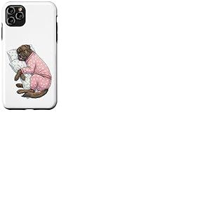 Adorable Chien Bullmastiff endormi en Pyjama Art du Coucher Coque pour iPhone 11 Pro Max