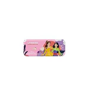 Lip Smacker Disney Princess Artisan Picnic Beauty Tin, Ensemble de Maquillage pour Enfants à 3 Niveaux avec BrillantÀLèvres, OmbresÀPaupières Lumineuses, Accessoires pour Cheveux et Maquillage