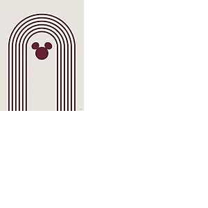 Komar Tableau mural minimal Mickey - Dimensions : 30 x 40 cm - Poster - Décoration de salon, chambre à coucher Disney