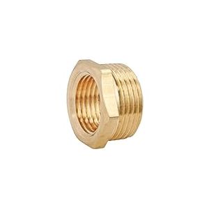 SOMATHERM FOR YOU, Bague réduction laiton brut 6 pans Mâle 15/21 Femelle 12/17 - Raccord durable et résistant à la corrosion pour une installation étanche et adaptable