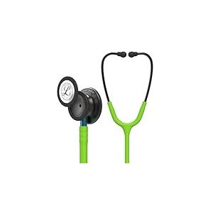 3M Littmann Stéthoscope de Surveillance Classic III, Tubulure Citron Vert, Smoke Edition, Base Bleue, 69 cm, 5875