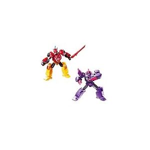 QUANTUM HEROES DINOSTER Assembled Robot Figure Collector 2 Pack Raptor Tron & Mosa Storm