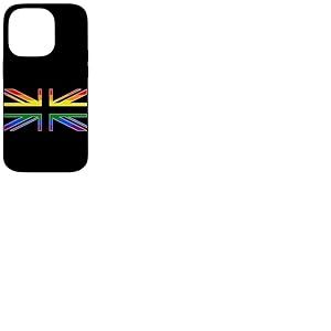 Drapeau Union Jack LGBTQ GAY Pride arc-en-ciel Royaume-Uni Coque pour iPhone 14 Pro
