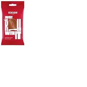 Renshaw - Fondant Dark Brown 250g, P&acirc;te &agrave; Sucre Pr&ecirc;t &agrave; l'Emploi, Optimal pour Recouvrir et D&eacute;corer G&acirc;teaux, Cupcakes et Biscuits, Marron Fonc&eacute;, 250 g