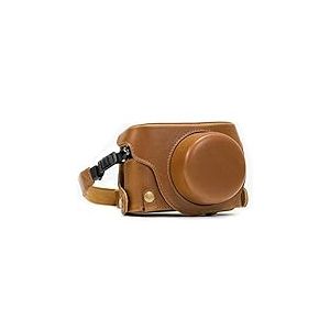 MegaGear Etui souple en Cuir pour, Housse pour Panasonic LUMIX LX100, DMC-LX100 Camera (Brun Clair)