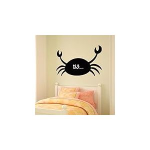 Ambiance Sticker Ardoise Tableau Noir - Stickers Muraux Adhésif Effaçable - Silhouette Crabe - H75 x L135 cm