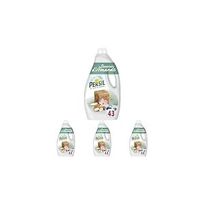 Persil - Lessive Liquide Douceur d'Amande &ndash; Parfum aux extraits naturels de Vanille - Encore Plus Efficace M&ecirc;me &agrave; Froid - Test&eacute;e Dermatologiquement - 43 Lavages (Lot de 4)