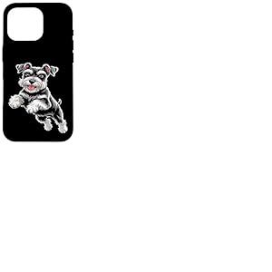 Chien Schnauzer Sauteur Coque pour iPhone 16 Pro