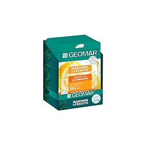 GEOMAR | Masque En Tissu, Hydratant Illuminé, 95% d’Origine Naturelle, Testé Dermatologiquement, Formule Végan, 24 x 22 ml