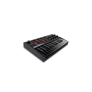 Akai Professional MPK Mini MK3 - Clavier MIDI USB Portable avec 25 Touches, 8 Pads de Batterie, Logiciels et Native Instruments Sound Package (NKS Integration), Noir