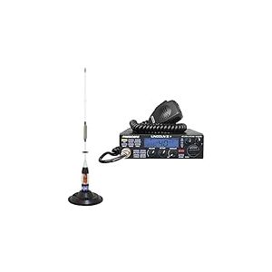 Kit Radio CB Pr&eacute;sident Lincoln II + Antenne CB PNI ML70, Longueur 70cm, 26-30MHz, 200W