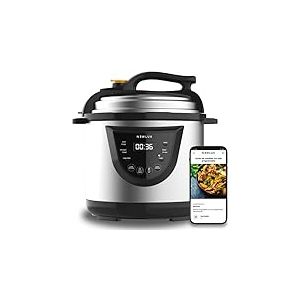 NEWLUX- Mijoteuse Électrique Programmable Chef Pot V110. Multicuiseur Électrique Multifonction, 10 Programmes, 1000W, 6L, Conserve la Chaleur, Système Duo-pressure, Récipient 100% Antiadhésif