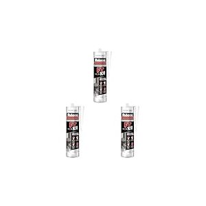 Rubson FT 101 Ton Pierre, Mastic polymère de haute qualité pour joints, fissures, collages, Mastic étanche pour intérieur & extérieur, Mastic multi-matériaux, cartouche 280 ml (Lot de 3)