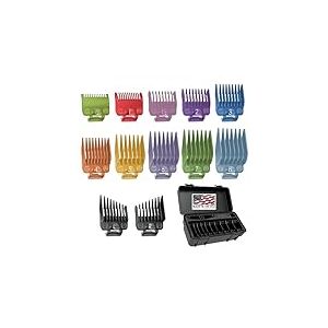 Wahl Clipper Secure-Fit&trade; 3291-100 Kit d'organisation authentique avec peignes de guidage color&eacute;s Color Pro, kit de rangement de qualit&eacute; sup&eacute;rieure, 14 pi&egrave;ces, Multicolore