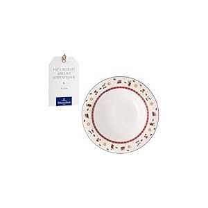 Villeroy & Boch &ndash; Toy&rsquo;s Delight Specials assiette creuse pour soupes, salades et p&acirc;tes, assiette creuse &agrave; p&acirc;tes, porcelaine de No&euml;l, 23 cm &Oslash;, r&eacute;sistant au lave-vaisselle et au four &agrave; micro-ondes