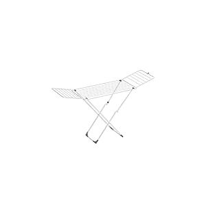 SONGMICS &Eacute;tendoir &agrave; Linge, S&eacute;choir Pliable, 50 x 182 x 102,5 cm, avec Barres, Support de S&eacute;chage sur Pieds, Utilisation Int&eacute;rieure/Ext&eacute;rieure, Draps et V&ecirc;tements, Blanc LLR540W01