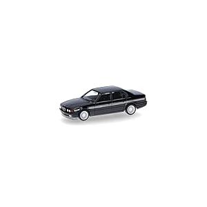 herpa Voiture Miniature BMW Alpina B11 3.5, Noir, décoration argentée, échelle 1:87, pièce de Collection, fabriqué en Allemagne, modèle en Plastique