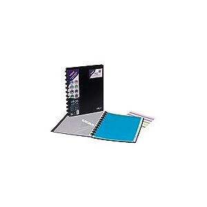 Snopake Eligo 15863 Lot de 2 porte-vues avec intercalaires et onglets 20 pochettes 40 pages Noir Format A4