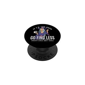Crâne Rebelle sorcière Violette – Attitude Gothique emballée PopSockets PopGrip Adhésif