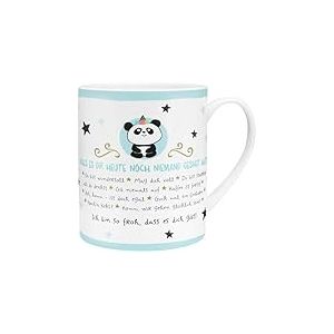 Hope & Gloria Die Geschenkewelt 45756 XL Tasse en porcelaine Motif panda Bleu 60 cl