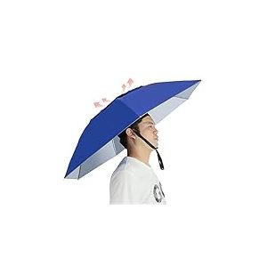 NEW-Vi Chapeau parapluie de p&ecirc;che, pliable, r&eacute;glable, 95 cm, parapluies mains libres, 7 baleines, anti-UV et imperm&eacute;able pour la p&ecirc;che, le jardinage, le golf, le plein air