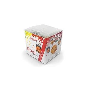 Pracht Creatives Hobby Pixel P90041-63501 Kit de bricolage amusant 20 pour enfants, système d'assemblage simple avec des petites pierres en bioplastique pour créer 4 porte-clés (médaillons)