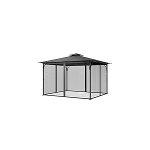 VEVOR Moustiquaire Tonnelle de 304,8x396,2x207,3 cm, Moustiquaire Gazebo Ext&eacute;rieur, avec Double Fermeture &Eacute;clair, Rideau de Tonnelle en Maille Anti-moucherons pour Jardin, Patio, Filet Uniquement