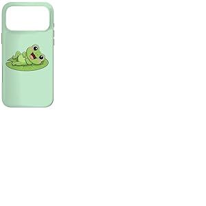 Grenouille Mignonne sur lys et Tapis Souriant joyeusement Coque pour iPhone 17 Pro Max