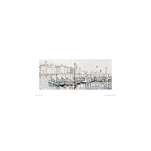 Richard Macneil (Quayside, Venice) Art Print, Multicolore, 30 x 60cm