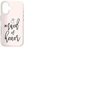Maid of Honor Script Bague en Diamant Graphique Mariage Coque pour iPhone 17