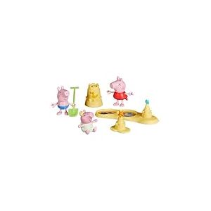 Peppa Pig Les Enfants Pig &agrave; la Plage, Coffret avec 3 Figurines et 5 Accessoires, inclut B&eacute;b&eacute; Evie, Jouets pr&eacute;scolaires pour Filles et gar&ccedil;ons, d&egrave;s 3 Ans